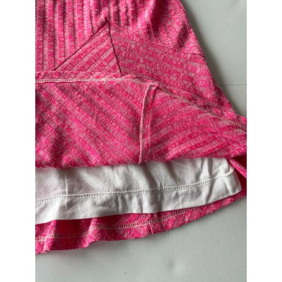 Hutch Anthropologie Ribbed Fit and Flare Mini Dress Hot Pink Size S - Picture 4 of 9